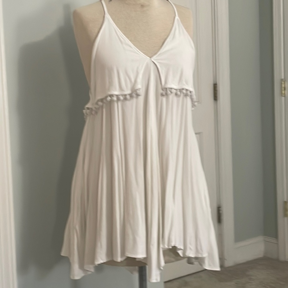 White mini dress